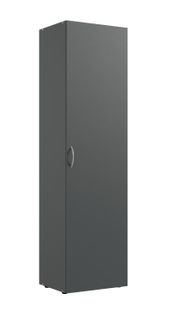 Armoire, Meuble De Rangement Avec 6 Tablettes Coloris Graphite - L. 50 X H. 185  X P. 40 Cm