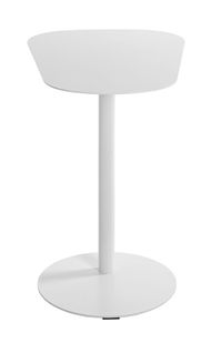 Table D'appoint En Métal Laqué Coloris Blanc - Longueur  53 X Profondeur 38 X Hauteur 60 Cm
