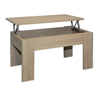 Table Basse, Table De Salon Relevable  - Longueur 90 X Profondeur 50 X Hauteur 46 Cm