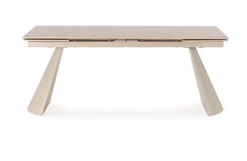 Table à Manger, Table De Repas Rectangulaire Extensible En Pierre Fritté, Pieds En Métal