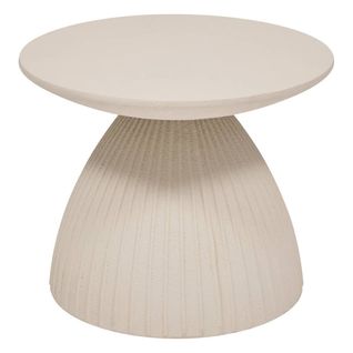 Table Basse Ronde Coloris Ivoire - Diamètre 50 X Hauteur 40 Cm