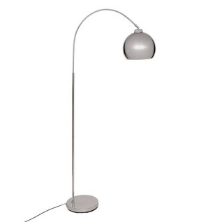 Lampadaire Arc Orientable, Abat-jour Sur Pied En Acier Chromé - L. 70,5 X Largeur 29 X H. 177 Cm
