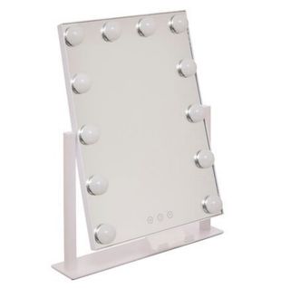Miroir Pivotant Avec Éclairage LED Écran Tactile Coloris Blanc - L. 35 X P. 7 X H. 43 Cm