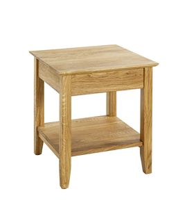 Bout de canapé En Bois Massif Huilé Coloris Chêne - Longueur 45 X Hauteur 52 X Profondeur 45 Cm