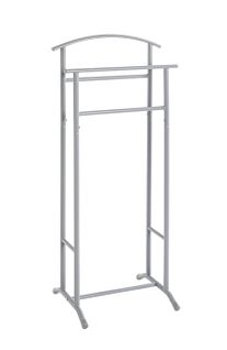 Valet De Nuit Double En Métal Gris - Longueur 48 X Hauteur 107 X Profondeur 36 Cm