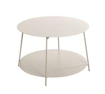 Table Basse Ronde Table D'appoint En Métal Coloris Gris - Diamètre 65 X Hauteur 40 Cm
