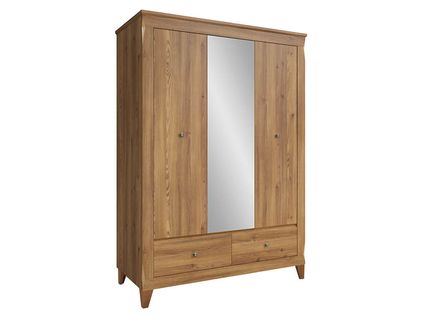 Armoire à 3 Portes Avec Miroir Et 2 Tiroirs Soft