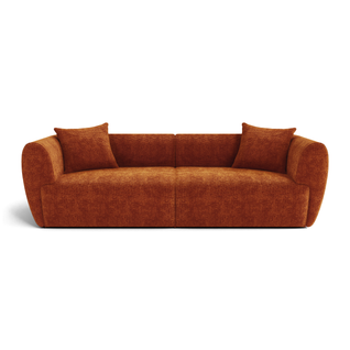 Canapé 4 Places Velours Texturé Terracotta