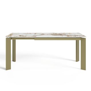 Table à Manger Extensible 6-8 Personnes Pandora Et Pieds Dorés 140cm