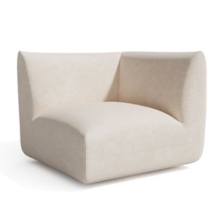 Module D'angle Nooma Velours Chenillé Crème