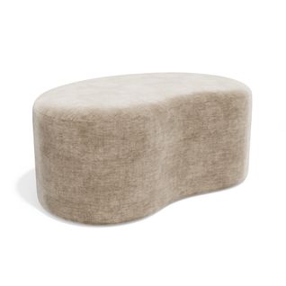 Pouf 80cm Velours Taupe
