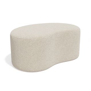 Pouf 80cm Tissu Bouclette Crème