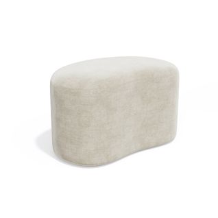 Pouf 60cm Velours Crème
