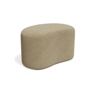 Pouf 60cm Tissu Bouclette Taupe