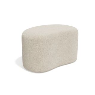 Pouf 60cm Tissu Bouclette Crème