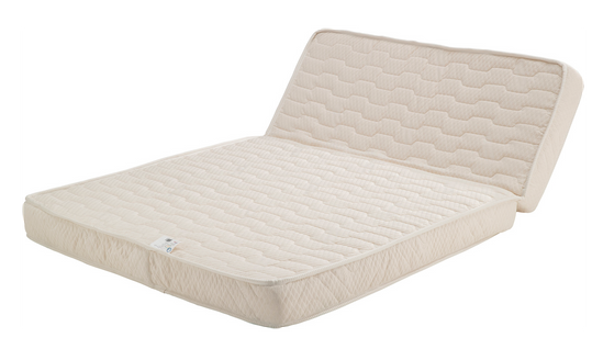 Matelas Souple Pour Tous BZ 140x200  X 10 Cm Avec Latex Naturel Sur Face Hiver - Découpe Assise 60 C