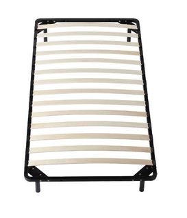 Sommier 90x190 Cm Solide Et Confortable Avec Cadre à Lattes Et 6 Pieds En Metal, Montage Facile