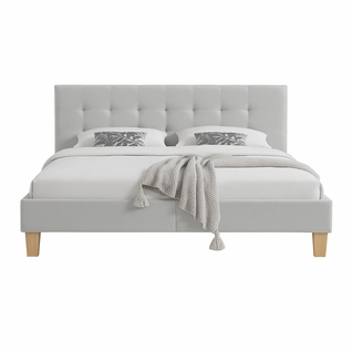 Lit Complet Ensemble Lit Frederic Gris 140x200 Matelas Maxi Sommier Matelas