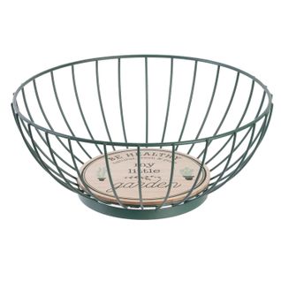 Corbeille à Fruits Filaire Little Garden - Diam. 27,5 Cm - Vert Foncé