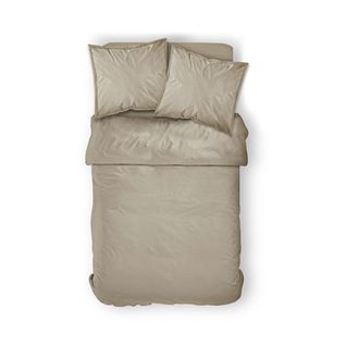 Housse De Couette Mastic - 100% Coton 57 Fils - 240 X 260 Cm - Taupe