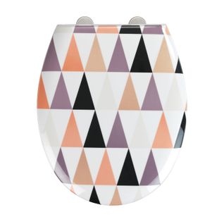 Abattant Wc Design Pyramide - Abaissement Automatique - Duroplast - Blanc