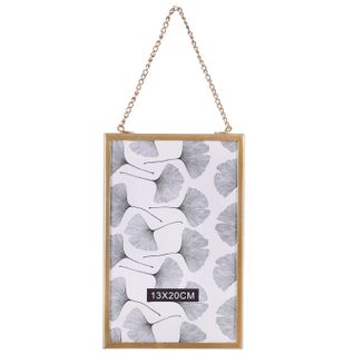 Lot 2x Cadre Photo à Suspendre Design Gold Home Mm - Doré