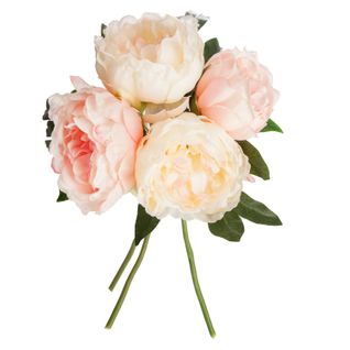Lot 2x Bouquet De Fleurs Artificielles - H. 30 Cm - Rose