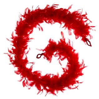 Lot 2x Guirlande De Noël Boa Plume - Rouge