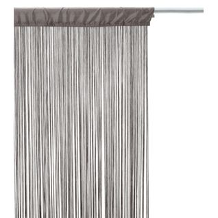 Lot 2x Rideau Fils - 90 X 200 Cm - Gris