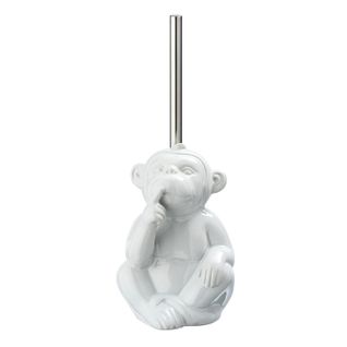 Brosse Wc Monkey Quiet En Céramique - Blanc