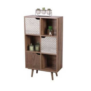 Bibliothèque Baobab 6 Casiers - L.60 Cm X H.35 Cm - Marron