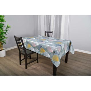 Nappe En Toile Cirée Rectangulaire Cottey - 140 X 200 Cm - Bleu