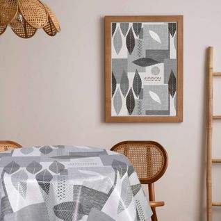 Nappe En Toile Cirée Ronde Opus - Diam. 150 Cm - Gris