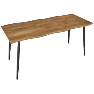Table Extensible Pour 4 à 6 Personnes En Bois Honoré  - Marron Et Noir