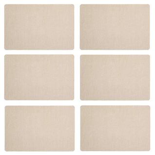 Lot De 6 Sets De Table Rectangulaire Lake - 45 X 30 Cm - Beige