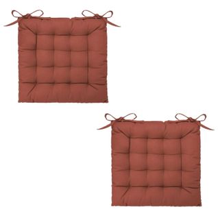 Lot 2x Galette De Chaise - Terracotta