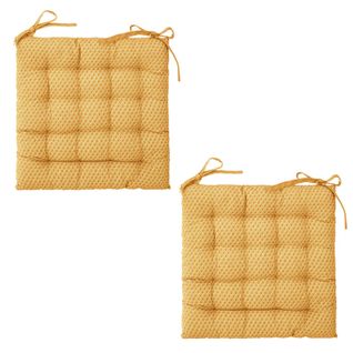 Lot De 2 Galettes De Chaise Otto - 38 X 38 Cm. - Jaune