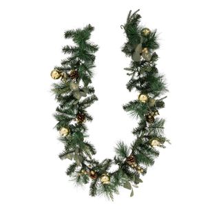 Guirlande De Noël Eucalyptus L. 2 M - Vert Et Doré