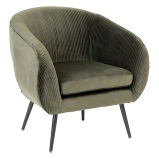 Fauteuil En Velours Solaro - Vert