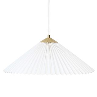 Suspension Plissée - H. 49 Cm - Blanc