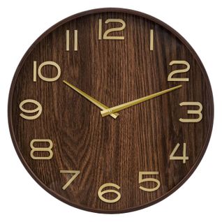 Horloge En Bois - Diam 55 Cm - Marron