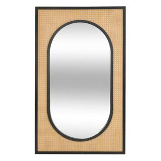 Miroir En Cannage - 65 X 107 Cm - Noir