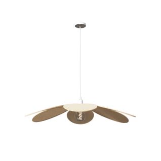 Suspension En Lin Fleur - Diam 72 Cm - Beige