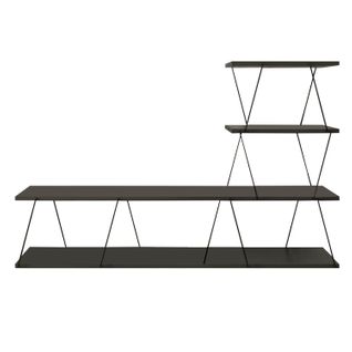 Meuble TV Suspendu En Bois Et Métal Victor - Gris Anthracite