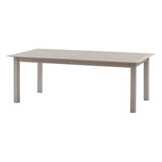 Table De Jardin Extensible En Aluminium Effet Bois 12 Places Allure - Grège Et Avoine