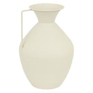Vase En Métal Sylvain - H. 36 Cm - Blanc