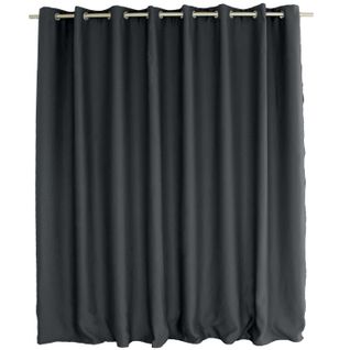 Rideau Occultant Grande Largeur Reglisse - 240 X 300 Cm - Gris Foncé