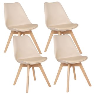 Lot De 4 Chaises Design Scandinave Baya - Beige