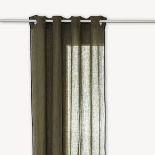 Rideau En 100% Lin Linah - 130 X 260 Cm - Kaki