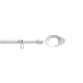 Kit De Tringle à Rideaux Extensible Ovalon - L. 120 à 210 Cm - Blanc Et Or